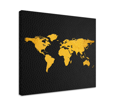 Tableau mappemonde D'or - TenStickers