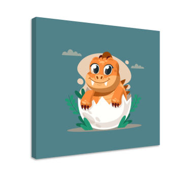 Tableau dinosaures bébé mignon en éclosion - TenStickers