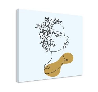 Tableau fleurs Illustration de fleurs dans mes cheveux - TenStickers