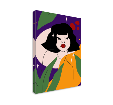 Tableau pour chambre Femme abstraite avec des plantes - TenStickers