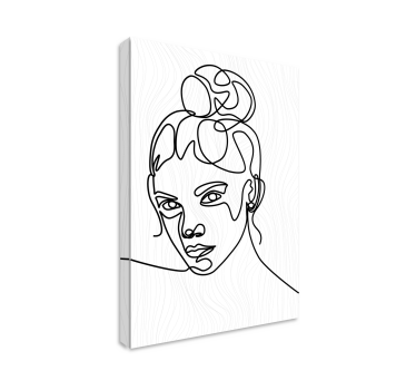 Tableau pour chambre Dessin au trait visage de femme - TenStickers