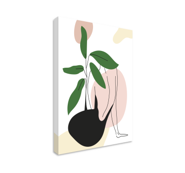 Tableau pour chambre Style de dessin au trait élégant femme - TenStickers