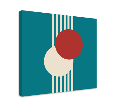 Tableau forme géométrique Art abstrait de deux cercles - TenStickers