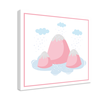 Tableau élégant scène de montagne rose - TenStickers
