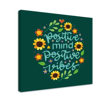 Tableau motivation Fleurs et citation de motivation - TenStickers