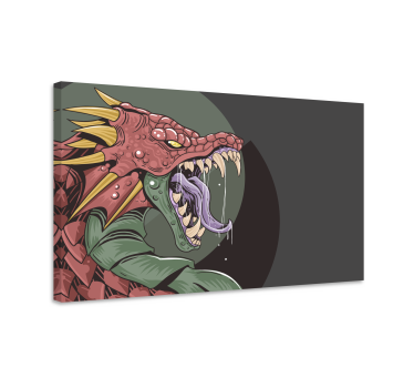 Tableau dinosaures créature de dragon féroce - TenStickers