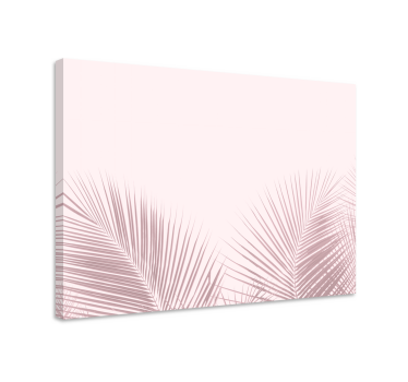 Tableau végétal Feuilles de palmier roses de style kawaii - TenStickers