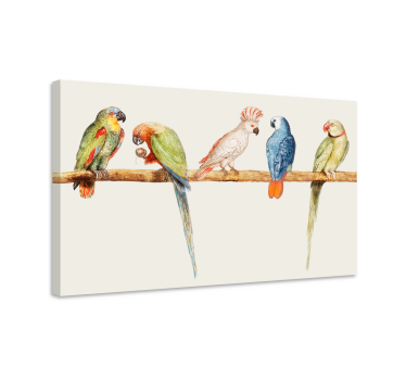 Tableau arbre Oiseaux d'amour sur l'arbre - TenStickers