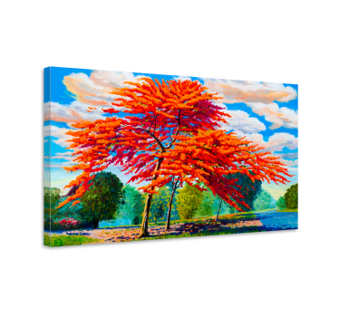 Tableau décoratif tableau à l'huile multi-arbres - TenStickers