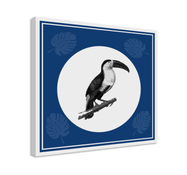 Tableau avec oiseaux Conception d'oiseau bleu de style africain - TenStickers