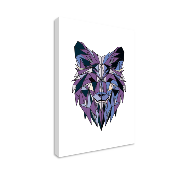 Tableau forme géométrique Loup géométrique - TenStickers