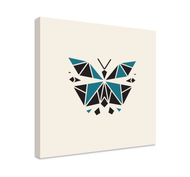 Tableau forme géométrique Papillon polygonal triangle - TenStickers