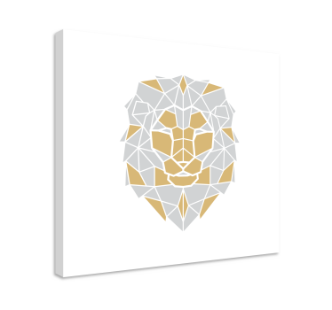 Tableau forme géométrique Lion géométrique moderne - TenStickers