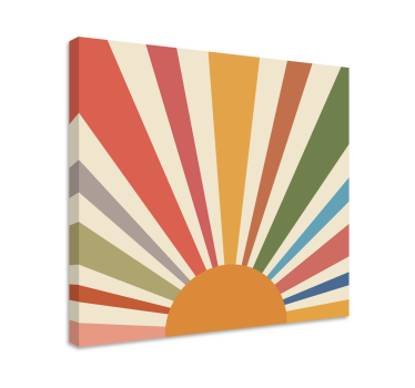 Tableau deco salon Soleil art mural coloré - TenStickers