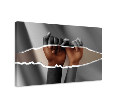 Tableau art Les mains qui se touchent - TenStickers