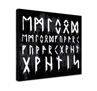 Tableau style scandinave Alphabet viking ancien - TenStickers