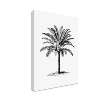 Tableau arbre Silhouette d'encre de palmier - TenStickers