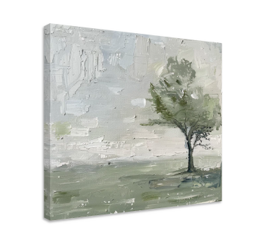 Tableau grand arbre tons gris - TenStickers