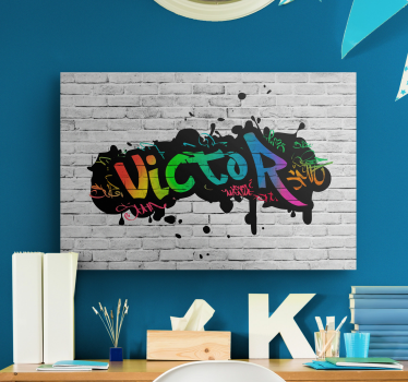 Tableau chambre graffiti prénom personnalisable - TenStickers