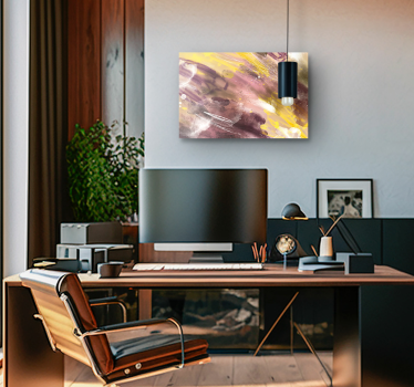 Tableau art coups de pinceau abstraits - TenStickers