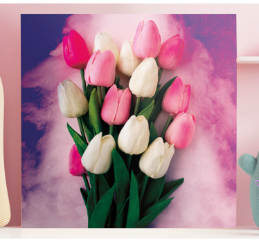 Tableau fleurs Tulipes colorées - TenStickers