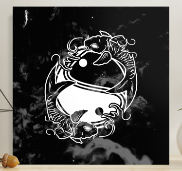 Tableau zen Poisson d'équilibre yin yang - TenStickers