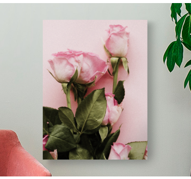 Tableau fleurs Design élégant de roses - TenStickers