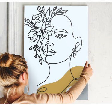 Tableau fleurs Illustration de fleurs dans mes cheveux - TenStickers