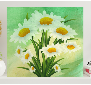 Tableau fleurs Marguerites peintes - TenStickers