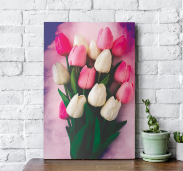 Tableau fleurs Tulipes colorées - TenStickers