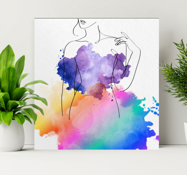 Tableau moderne Robe de femme aquarelle - TenStickers