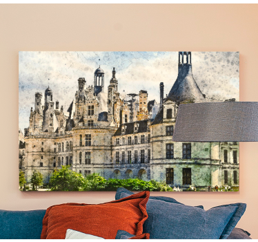 Tableau art Château français - TenStickers
