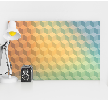 Tableau art Cubes dégradés modernes - TenStickers