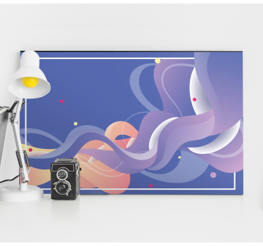 Tableau art Dégradé de vagues modernes - TenStickers
