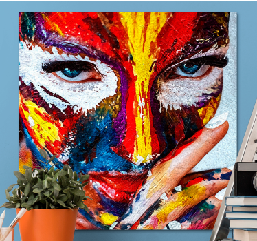 Tableau art Femme peinte à l'huile - TenStickers