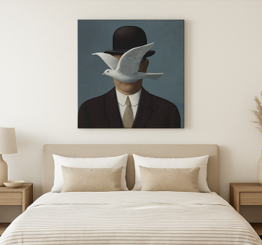 Tableau art homme au chapeau melon - TenStickers