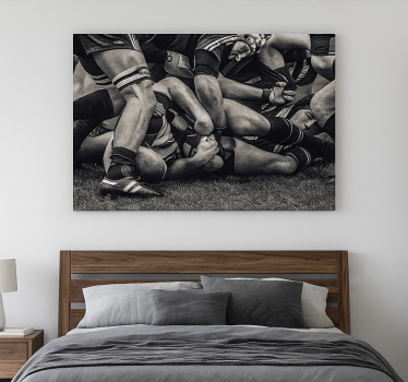 Tableau art joueurs de rugby - TenStickers