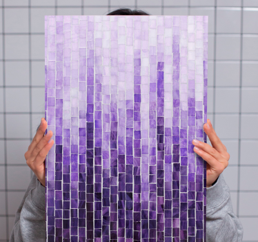 Tableau art sticker de carreaux à effet ombré - TenStickers