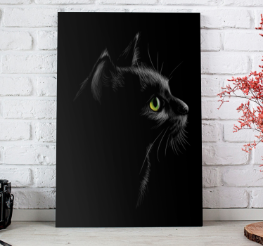 Tableau de chat Noir - TenStickers