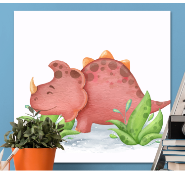 Tableau dinosaures bébé tricératops - TenStickers