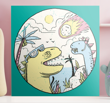 Tableau dinosaures aventure des dinosaures - TenStickers
