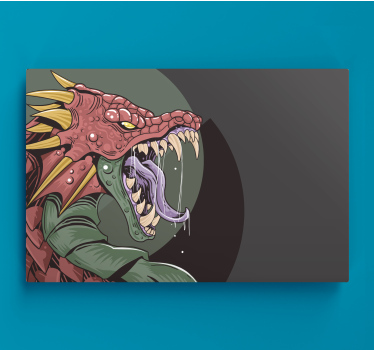 Tableau dinosaures créature de dragon féroce - TenStickers