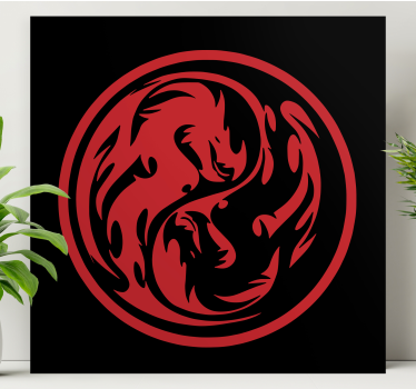 Tableau dinosaures design de dragon dynamique - TenStickers
