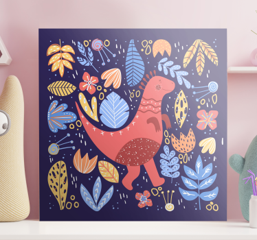 Tableau dinosaures illustration de dinosaures amusants - TenStickers