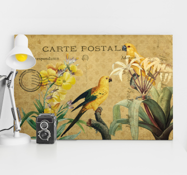 Tableau élégant carte postale vintage d'oiseau - TenStickers