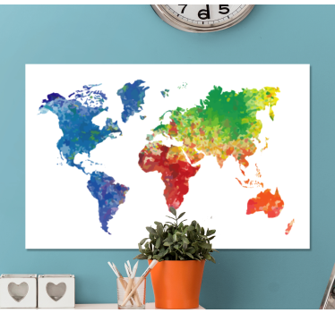 Tableau mappemonde Artistique - TenStickers