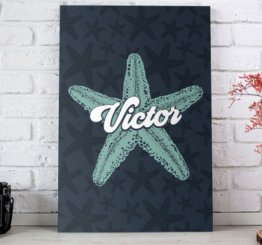 Tableau personnalisé texte Bleuets étoiles de mer - TenStickers