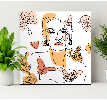 Tableau pour chambre Visage de femme abstraite - TenStickers