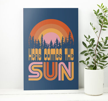 Tableau thème musique Soleil vintage - TenStickers