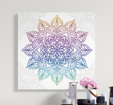Tableau mandala Dégradé coloré - TenStickers